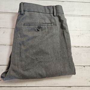 Banana Republic Mens Grey Slim Fit Dress Pants Flat Front Trousers Size 34x30